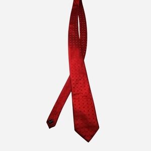 Uomo Nuovo Silk Tie Mens Necktie 60" Red Classic Small Squares Geometric Pattern